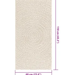 vidaXL Vloerkleed ZIZUR room binnen en buiten 60x110 cm jute look