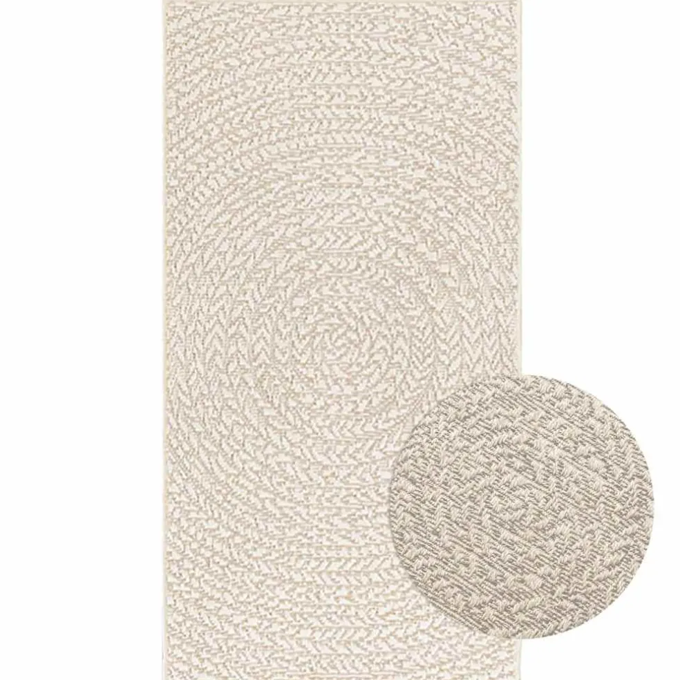 vidaXL Vloerkleed ZIZUR room binnen en buiten 60x110 cm jute look