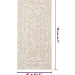vidaXL Vloerkleed ZIZUR room binnen en buiten 60x110 cm jute look