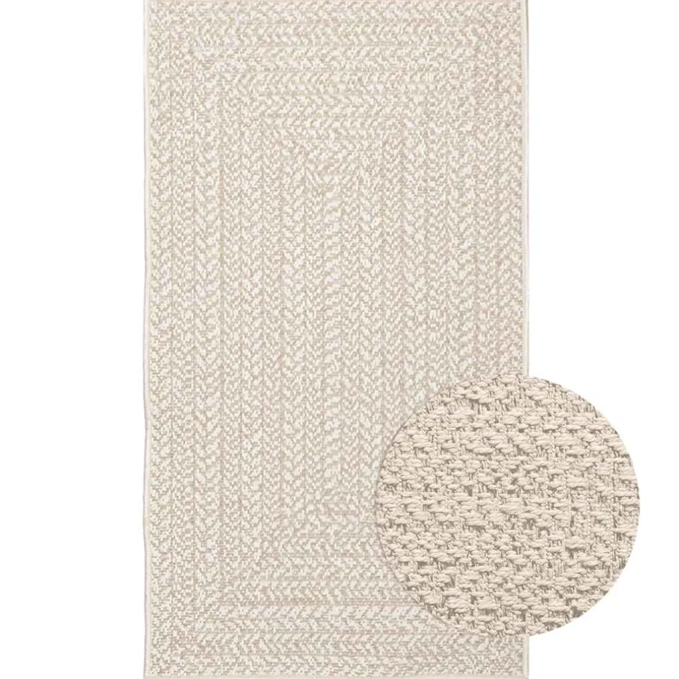vidaXL Vloerkleed ZIZUR room binnen en buiten 60x110 cm jute look