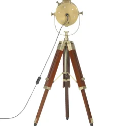 vidaXL Vloerlamp driepoot 69 cm massief mangohout