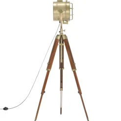 vidaXL Vloerlamp driepoot 165 cm massief mangohout