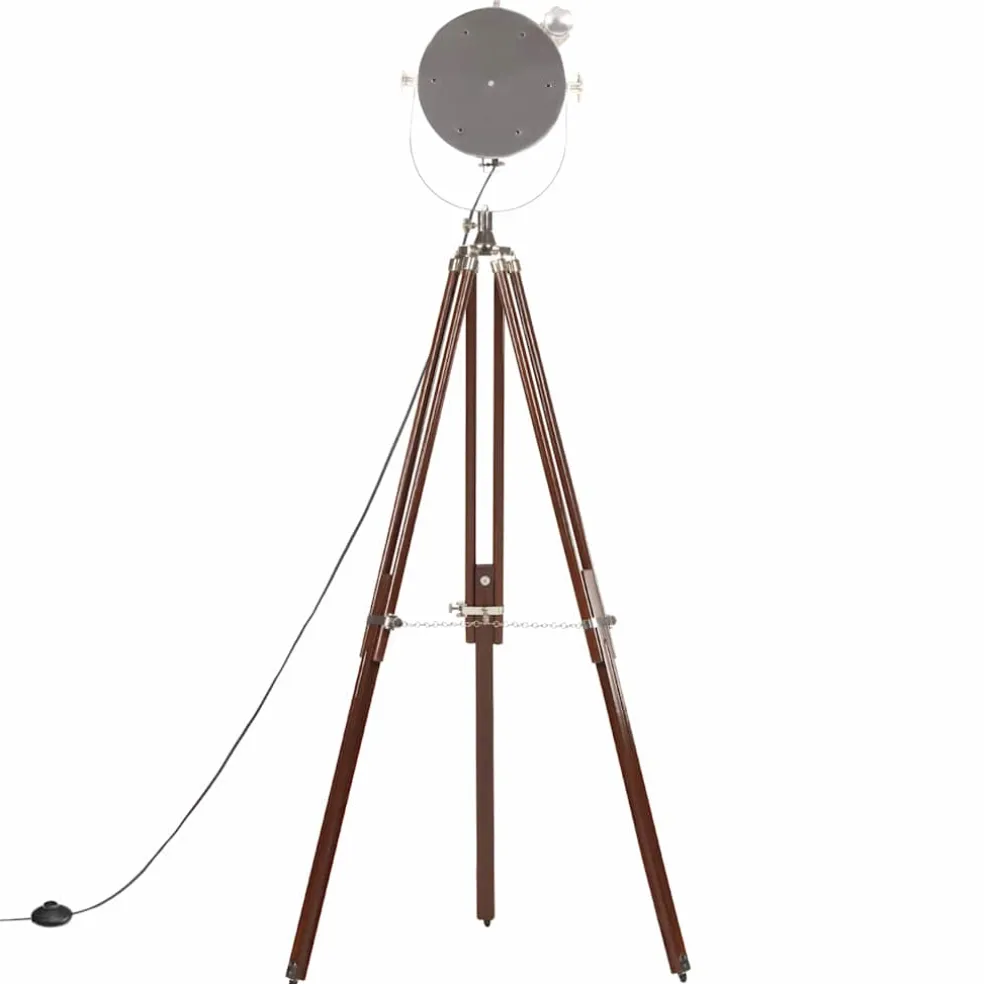 vidaXL Vloerlamp driepoot 180 cm massief mangohout
