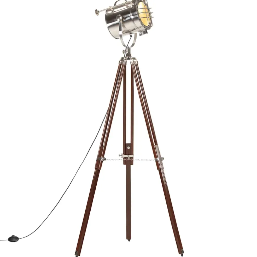 vidaXL Vloerlamp driepoot 180 cm massief mangohout
