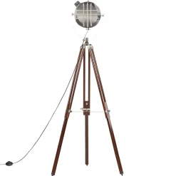 vidaXL Vloerlamp driepoot 180 cm massief mangohout