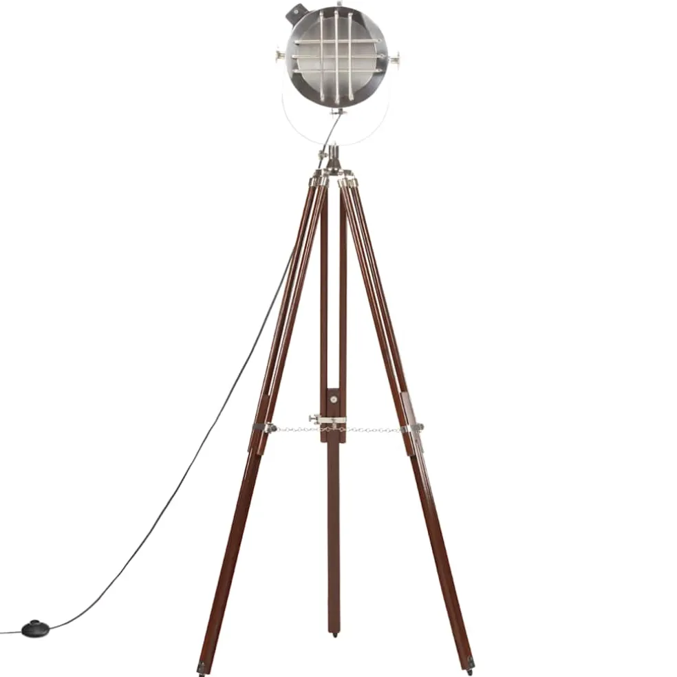 vidaXL Vloerlamp driepoot 180 cm massief mangohout