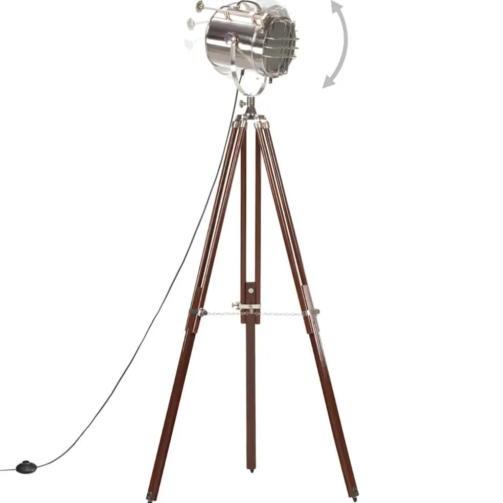 vidaXL Vloerlamp driepoot 180 cm massief mangohout
