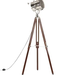 vidaXL Vloerlamp driepoot 180 cm massief mangohout