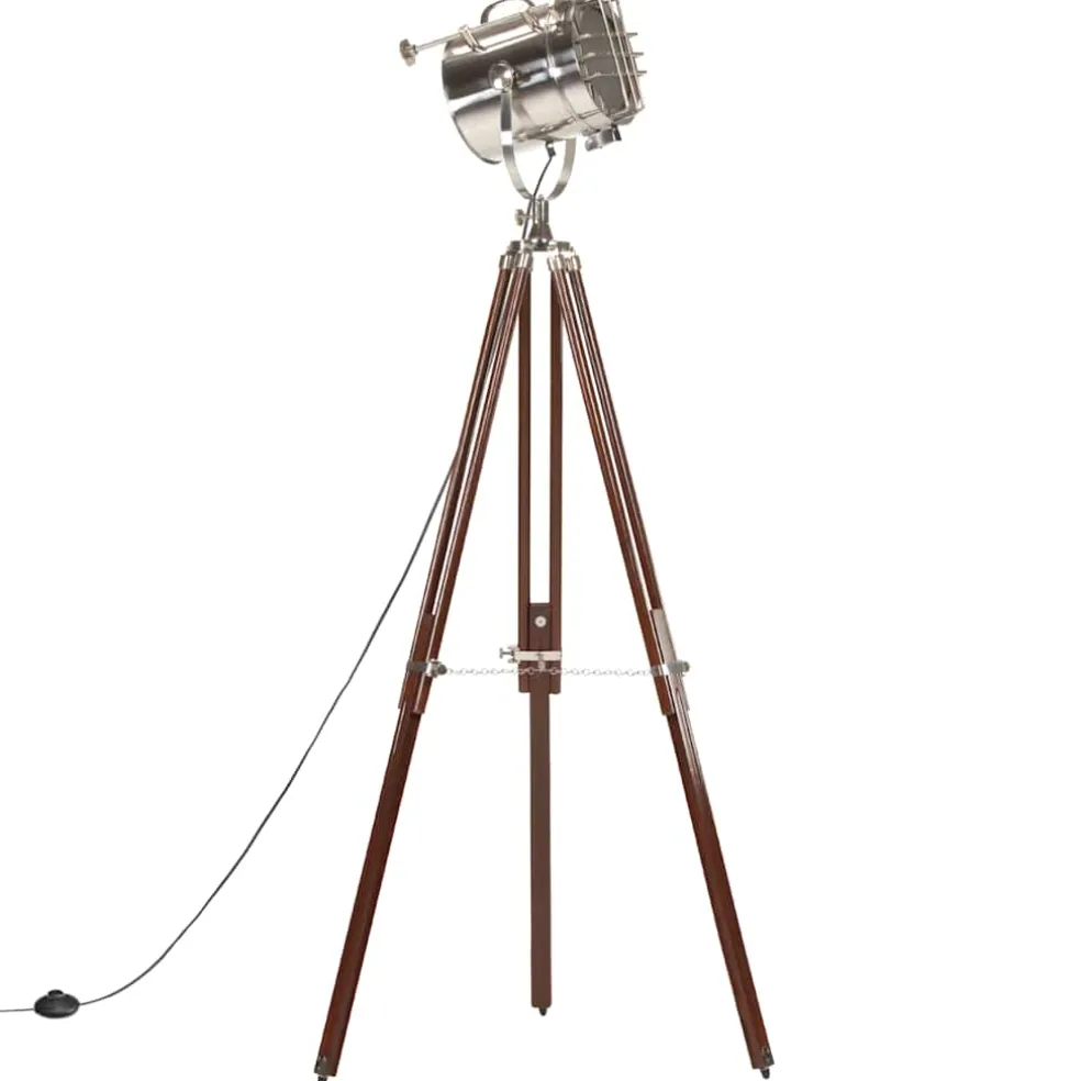 vidaXL Vloerlamp driepoot 180 cm massief mangohout