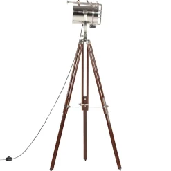 vidaXL Vloerlamp driepoot 180 cm massief mangohout