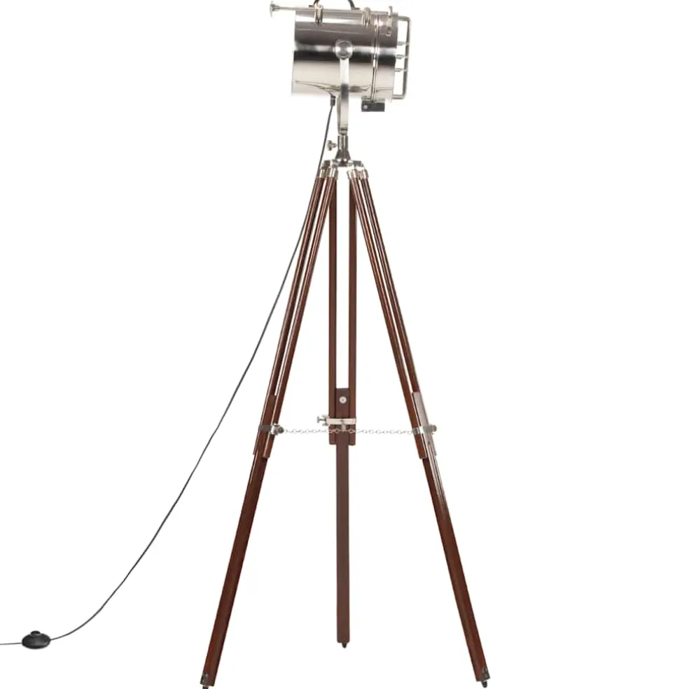 vidaXL Vloerlamp driepoot 180 cm massief mangohout