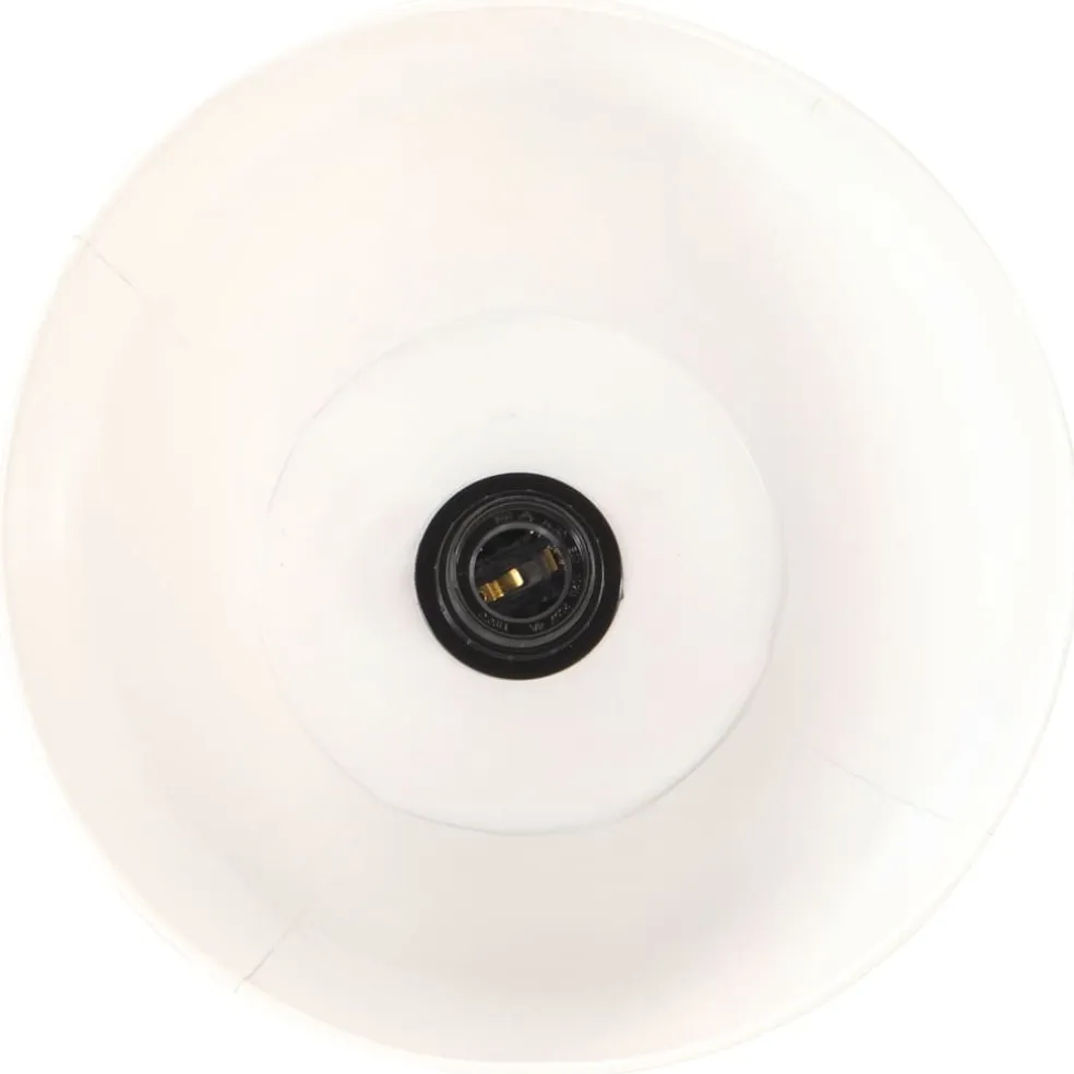 vidaXL Vloerlamp E27 massief mangohout wit