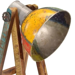 vidaXL Vloerlamp E27 massief mangohout meerkleurig