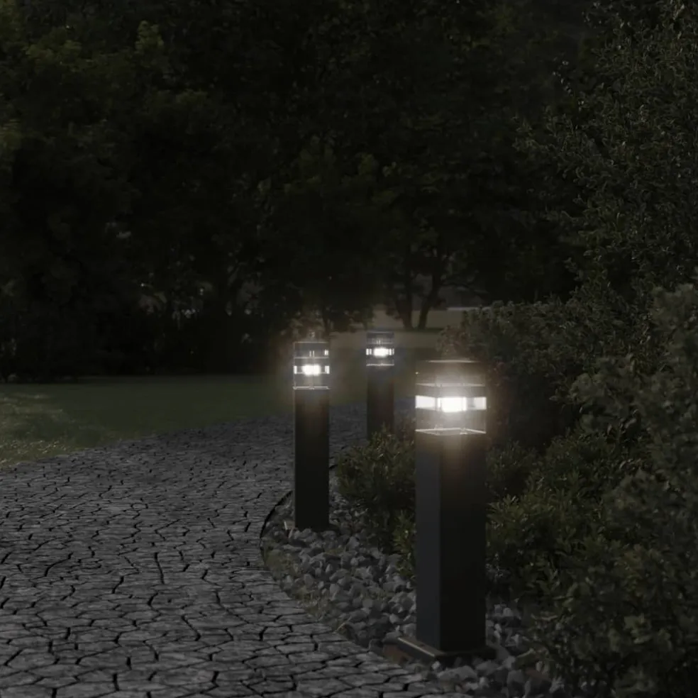 vidaXL Vloerlampen voor buiten 50 cm aluminium zwart
