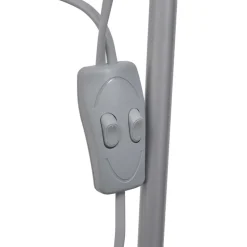 vidaXL Vloerlamp grijs