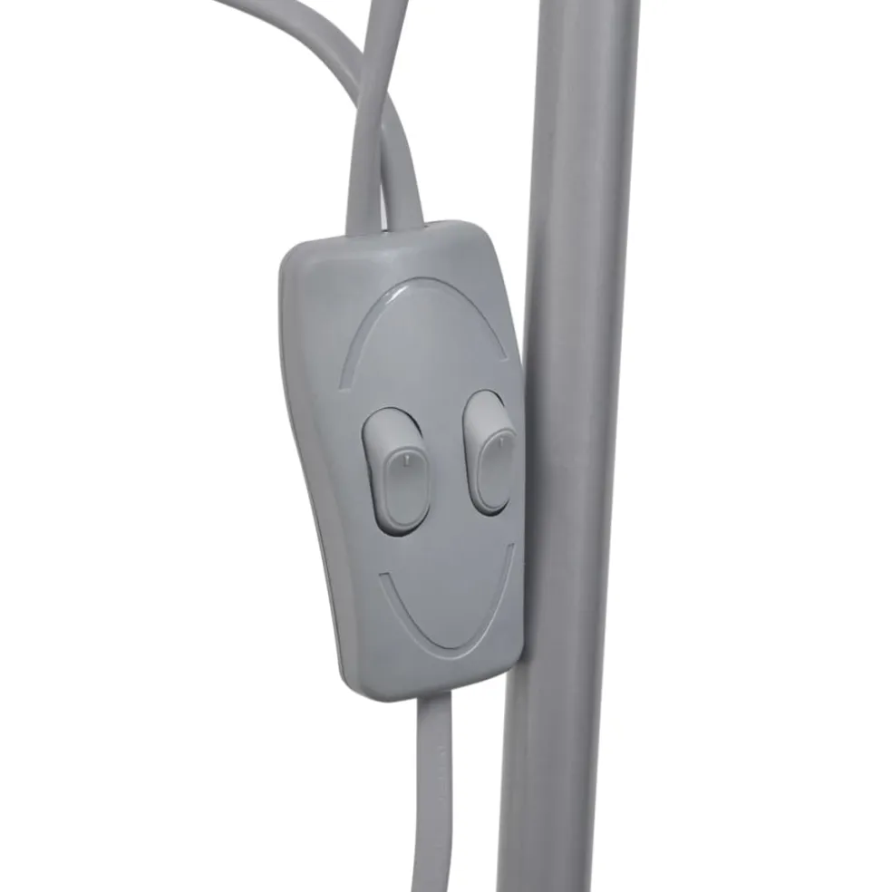 vidaXL Vloerlamp grijs
