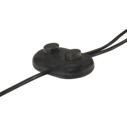 vidaXL Vloerlamp met 2 lampenkappen E27 gietijzer zwart