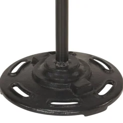 vidaXL Vloerlamp met 2 lampenkappen E27 gietijzer zwart