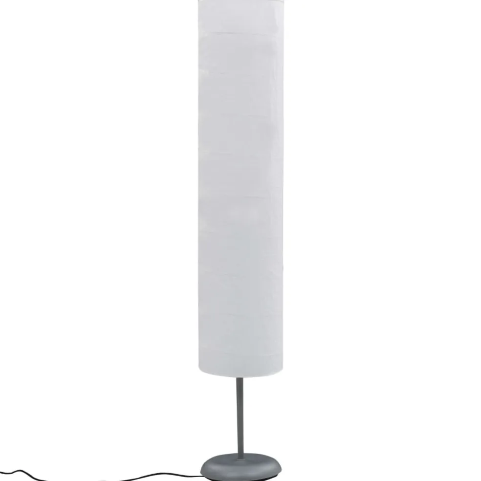 vidaXL Vloerlamp met standaard E27 121 cm wit