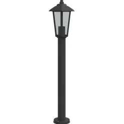 vidaXL Vloerlamp voor buiten 80 cm roestvrijstaal zwart