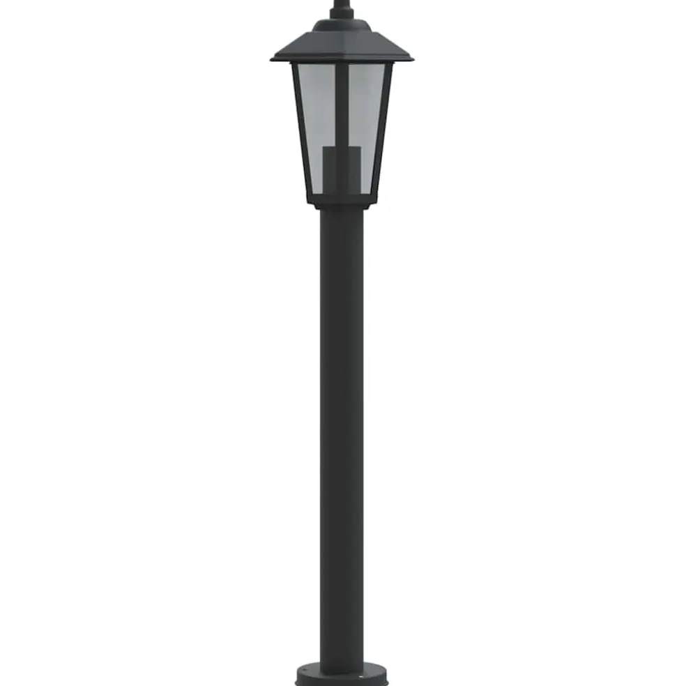 vidaXL Vloerlamp voor buiten 80 cm roestvrijstaal zwart