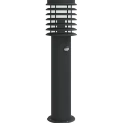 vidaXL Vloerlamp voor buiten met sensor 60 cm roestvrijstaal zwart