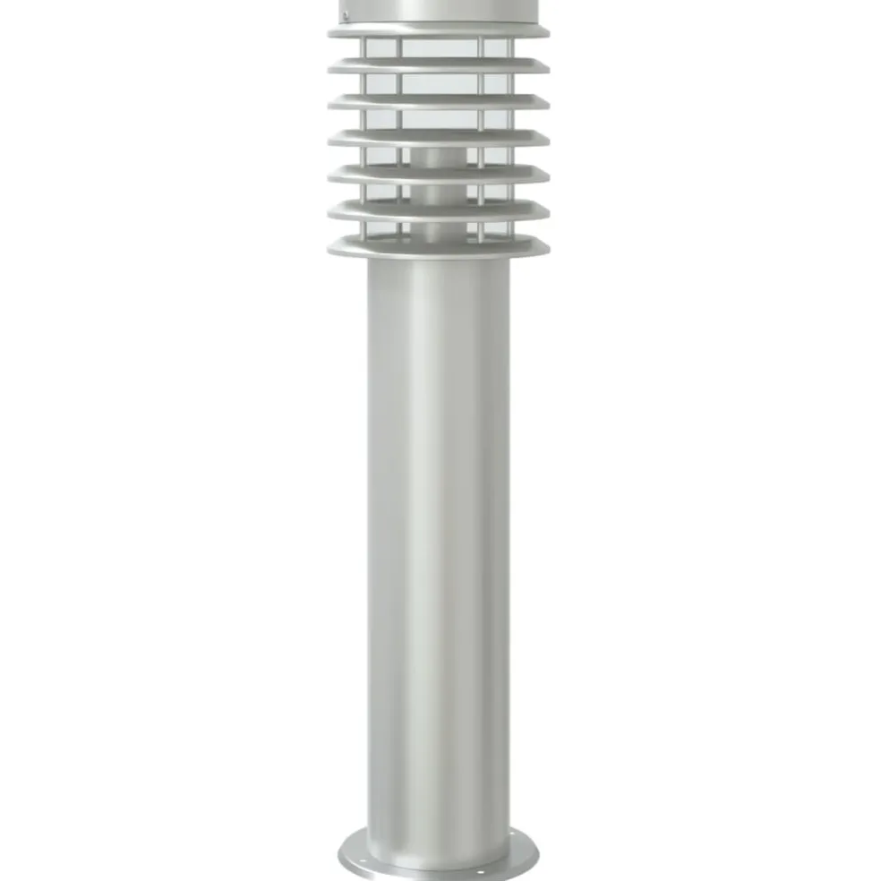 vidaXL Vloerlamp voor buiten met sensor 60 cm roestvrijstaal zilver
