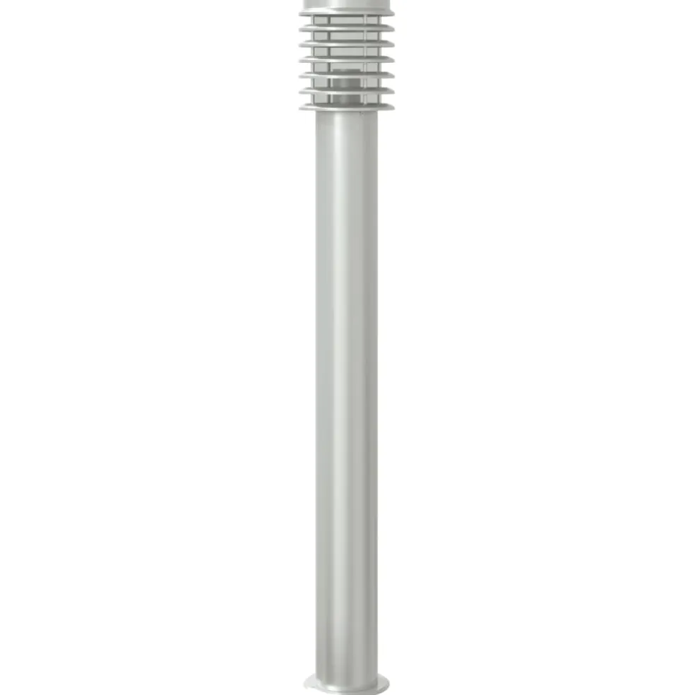 vidaXL Vloerlamp voor buiten 110 cm roestvrijstaal zilverkleurig