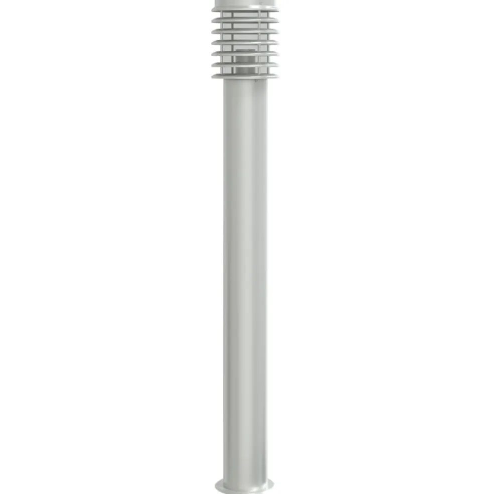 vidaXL Vloerlamp voor buiten 110 cm roestvrijstaal zilverkleurig