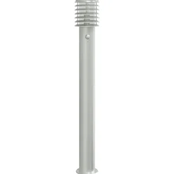 vidaXL Vloerlamp voor buiten met sensor 110 cm roestvrijstaal zilver