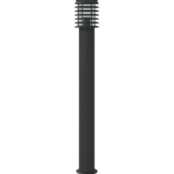 vidaXL Vloerlamp voor buiten 110 cm roestvrijstaal zwart