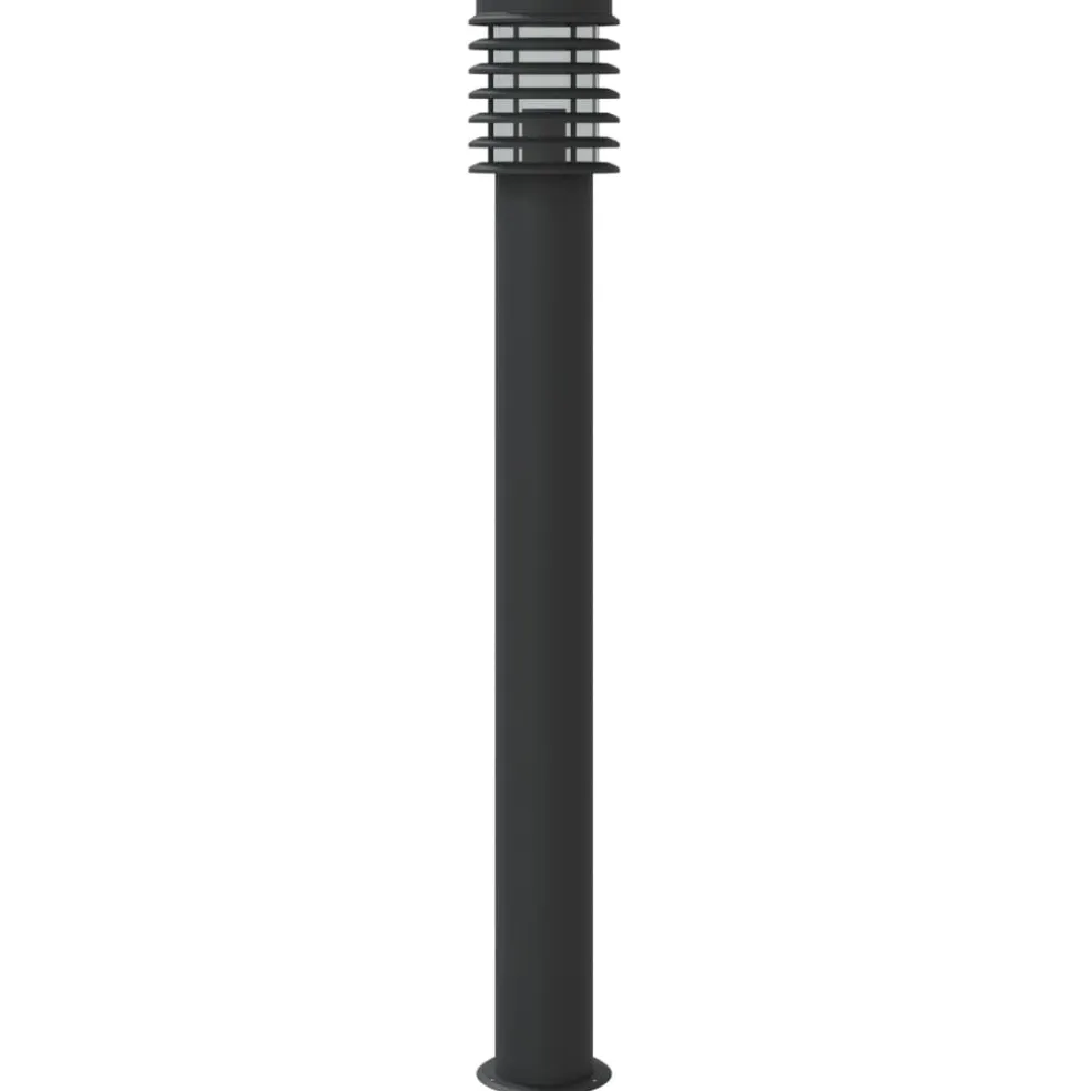 vidaXL Vloerlamp voor buiten 110 cm roestvrijstaal zwart