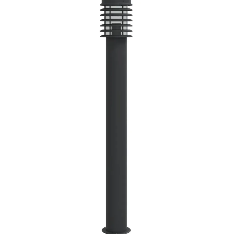 vidaXL Vloerlamp voor buiten 110 cm roestvrijstaal zwart