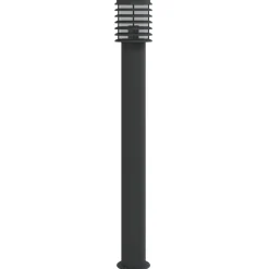 vidaXL Vloerlamp voor buiten 110 cm roestvrijstaal zwart