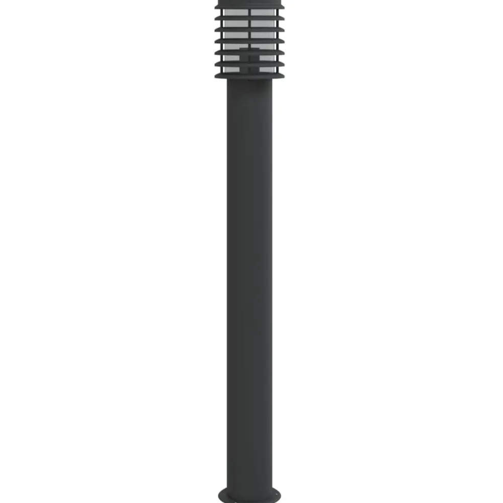 vidaXL Vloerlamp voor buiten 110 cm roestvrijstaal zwart