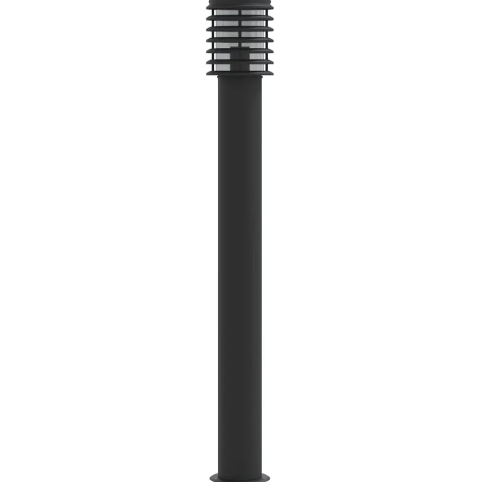 vidaXL Vloerlamp voor buiten 110 cm roestvrijstaal zwart