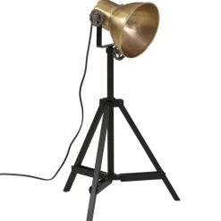 vidaXL Vloerlamp 25 W E27 35x35x65/95 cm antiek messingkleurig