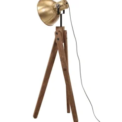 vidaXL Vloerlamp 25 W E27 45x45x120 cm antiek messingkleurig
