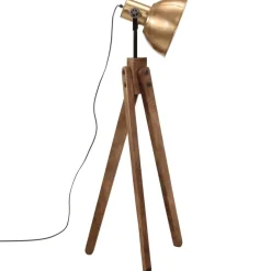 vidaXL Vloerlamp 25 W E27 45x45x120 cm antiek messingkleurig