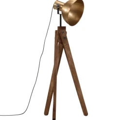 vidaXL Vloerlamp 25 W E27 45x45x120 cm antiek messingkleurig