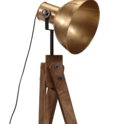 vidaXL Vloerlamp 25 W E27 45x45x120 cm antiek messingkleurig