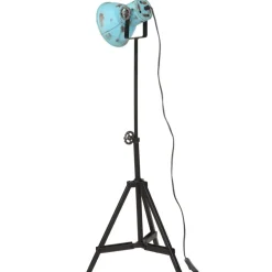 vidaXL Vloerlamp 25 W E27 35x35x65/95 cm verweerd blauw