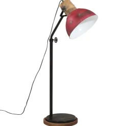 vidaXL Vloerlamp 25 W E27 30x30x100-150 cm verweerd rood