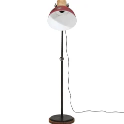 vidaXL Vloerlamp 25 W E27 30x30x100-150 cm verweerd rood
