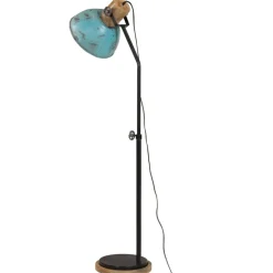 vidaXL Vloerlamp 25 W E27 30x30x100-150 cm verweerd blauw