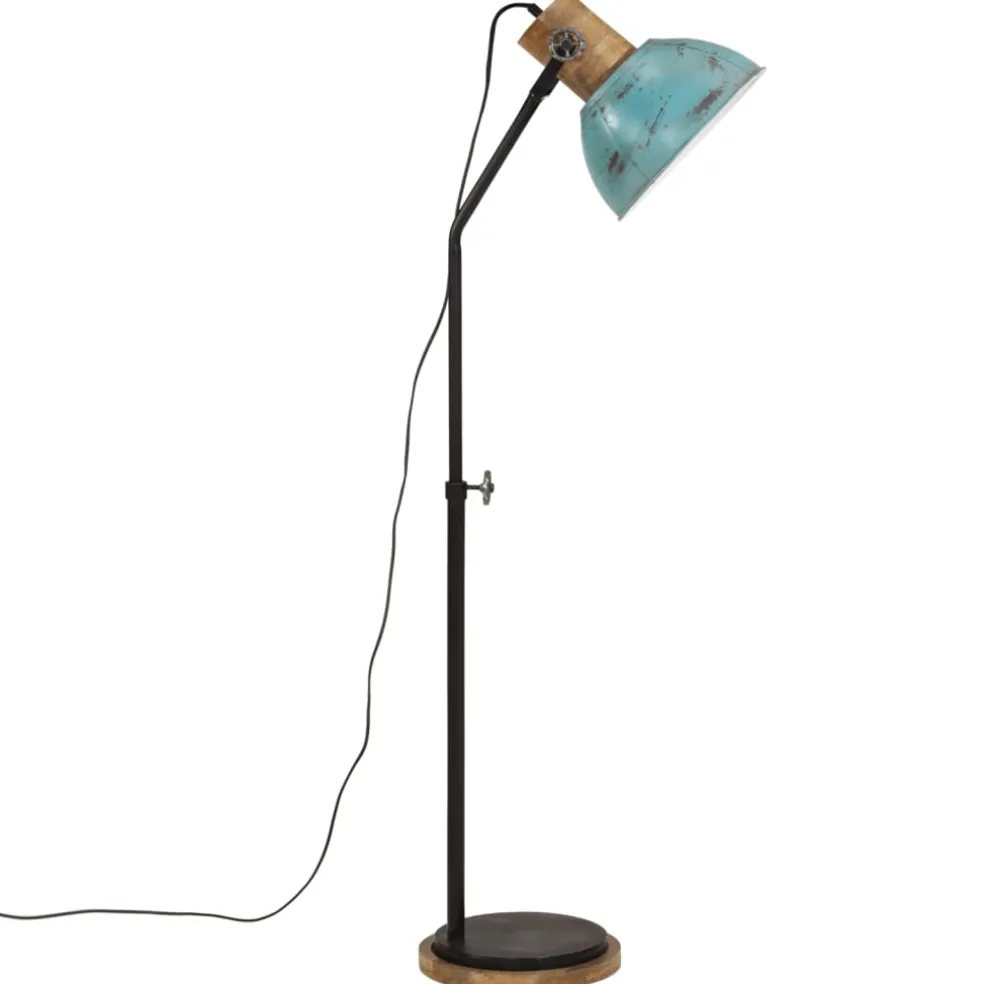 vidaXL Vloerlamp 25 W E27 30x30x100-150 cm verweerd blauw