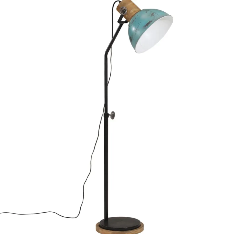 vidaXL Vloerlamp 25 W E27 30x30x100-150 cm verweerd blauw