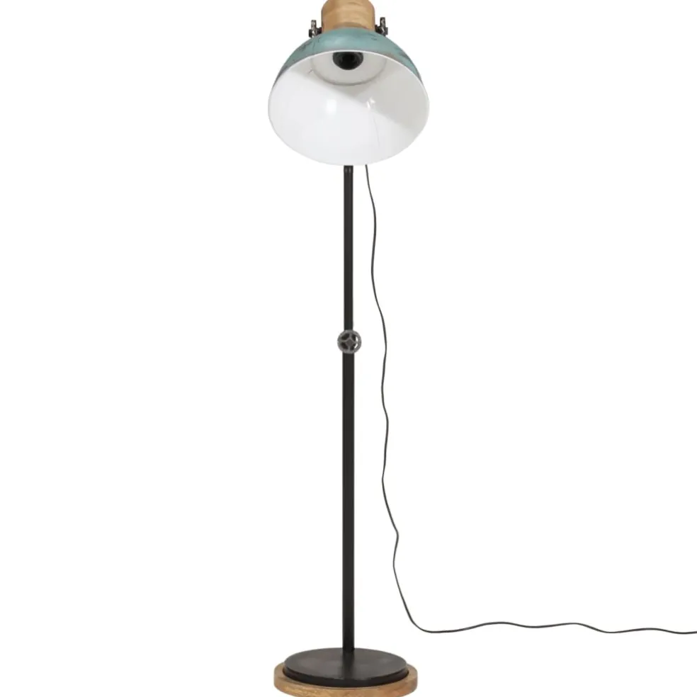 vidaXL Vloerlamp 25 W E27 30x30x100-150 cm verweerd blauw