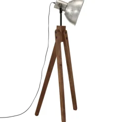 vidaXL Vloerlamp 25 W E27 45x45x120 cm vintage zilverkleurig