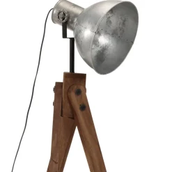 vidaXL Vloerlamp 25 W E27 45x45x120 cm vintage zilverkleurig